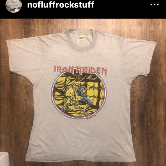 1983 IRON MAIDEN “Piece of Mind“ SIZE  XL- SCREEN STARS- Made in USA 🇺🇸 - Picture 1 of 9